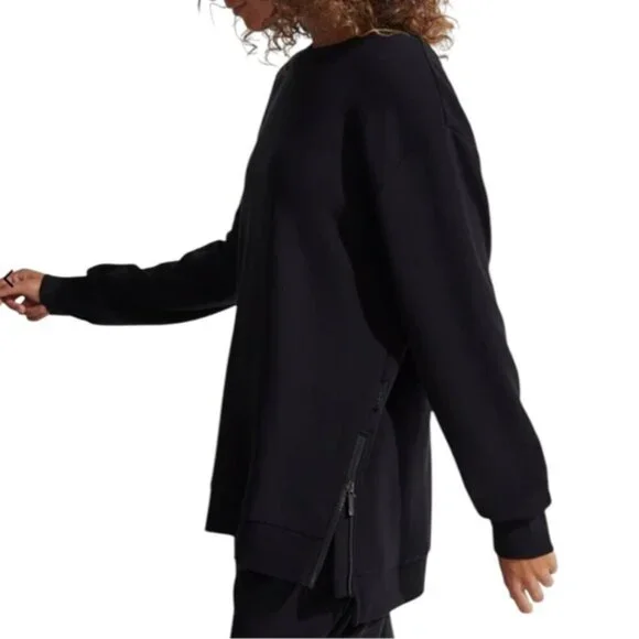 Varley Charter Sweat Sweatshirt 2.0 XS Black Doublesoft - Picture 3 of 13